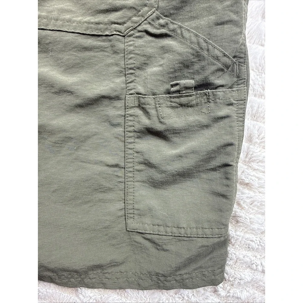 North Face Mens Shorts 42 Nylon Rip Stop Tan Travel Hiking Outdoor Fishing Green
